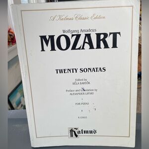 Mozart: Twenty Sonatas Kalmus Wolfgang Amadeus Mozart For Piano Classic Ed